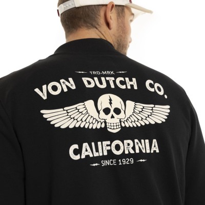 Sweat sans capuche zippé VonDutch noir