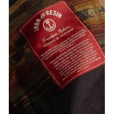 Veste canvas CRUISER -V1 TAN Camel IRON&RESIN H25