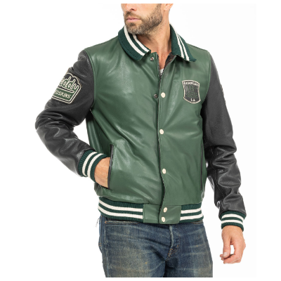 Teddy cuir REDSKINS vert/noir