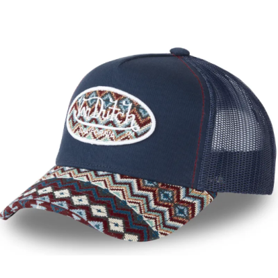 Casquette TRUCKER Bleu/motifs ET-01 " VON DUTCH " H25