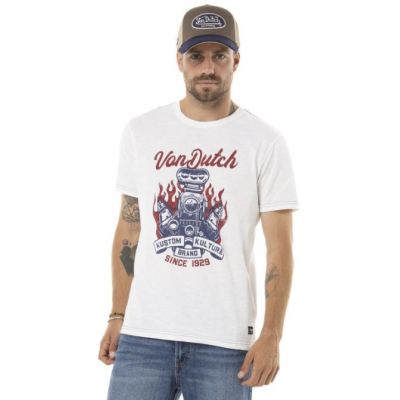 Tee shirt VON DUTCH MOTOR blanc