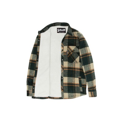 Surchemise SCHOTT doublée Sherpa Verte