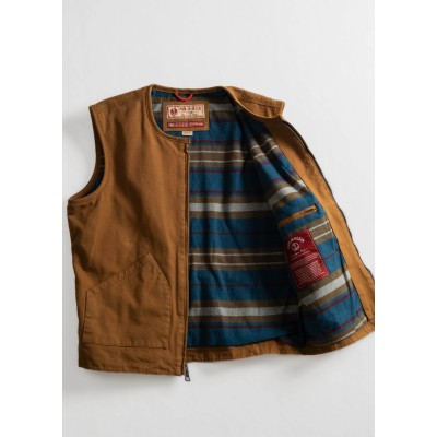 Gilet Wax Canvas IRON & RESIN Beige