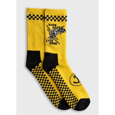 Chausettes fantaisies IRON & RESIN  jaune/noir