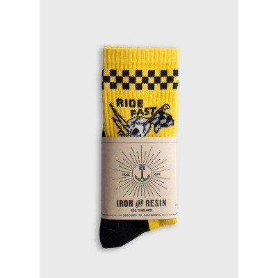 Chausettes fantaisies IRON & RESIN  jaune/noir
