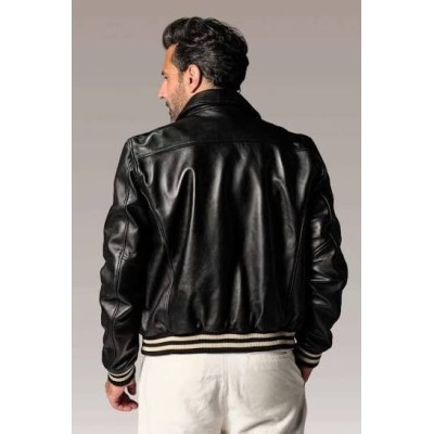 Blouson Cuir REDSKINS Dragon dos Noir