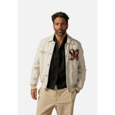 Blouson Cuir REDSKINS Dragon Blanc