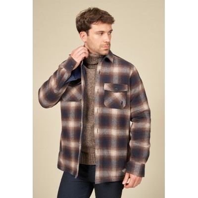 Surchemise doublée MCS Marron / Bleu marine