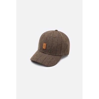 Casquette laine chevron caramel MCS