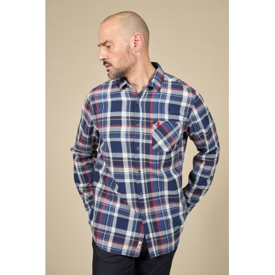 Chemise carreaux MCS Bleu et Rouge