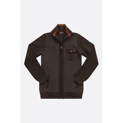 Gilet bi-matière MCS Marron