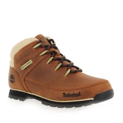 Baskets cuir gras Euro sprint TIMBERLAND Marron / Beige