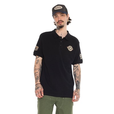 Polo patch skull VonDutch Noir