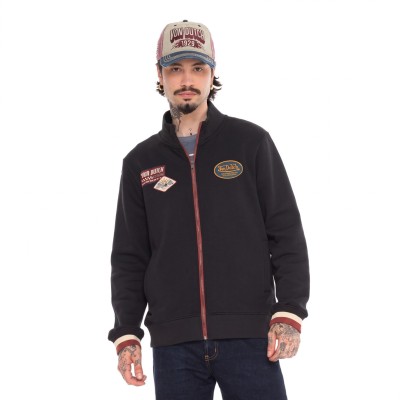 Sweat zipé patchs VonDutch Noir