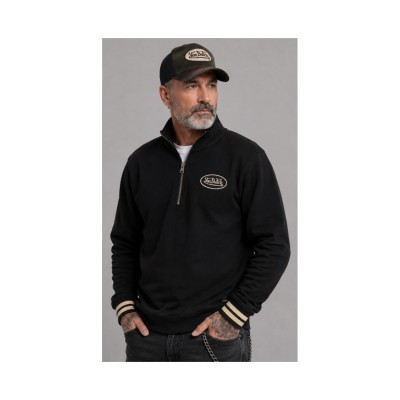 Sweat demi zip VonDutch noir