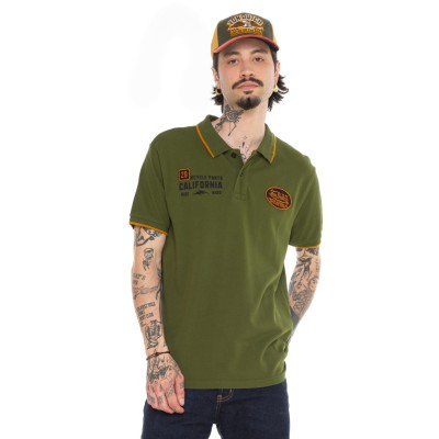 Polo patch + logo dos VonDutch kaki/or