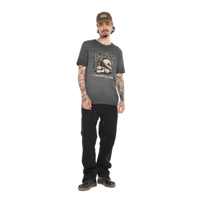 Teeshirt skull casque VonDutch gris