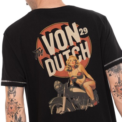 Teeshirt pin-up dos VonDutch noir