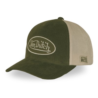Casquette baseball velours kaki " VON DUTCH " H26