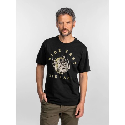 Teeshirt bulldog Daytona-73 Noir