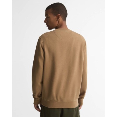 Sweat col rond prep logo BARBOUR Camel