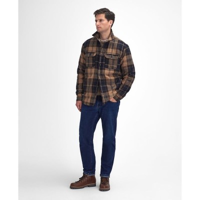 Surchemise laine Willberry doublée sherpa BARBOUR Camel/Bleu