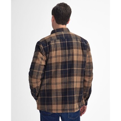 Surchemise laine Willberry doublée sherpa BARBOUR Camel/Bleu