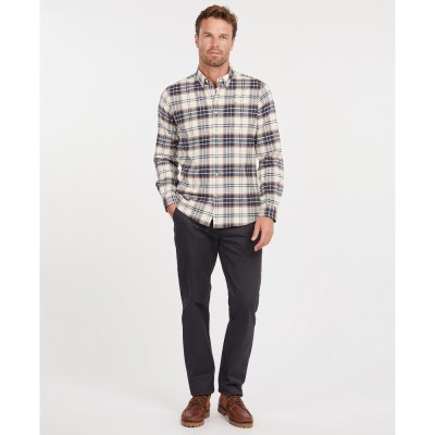 Chemise hiver TARTAN BARBOUR Blanc/Bleu/Camel