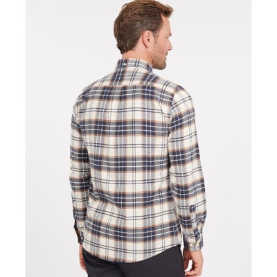 Chemise hiver TARTAN BARBOUR Blanc/Bleu/Camel