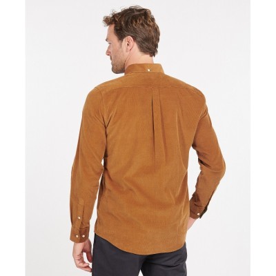 Chemise Velours Col tartan BARBOUR Camel