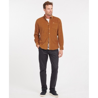 Chemise Velours Col tartan BARBOUR Camel