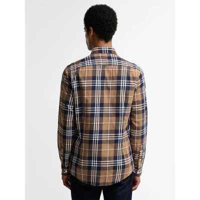 Chemise Tartan BARBOUR Camel/Bleu