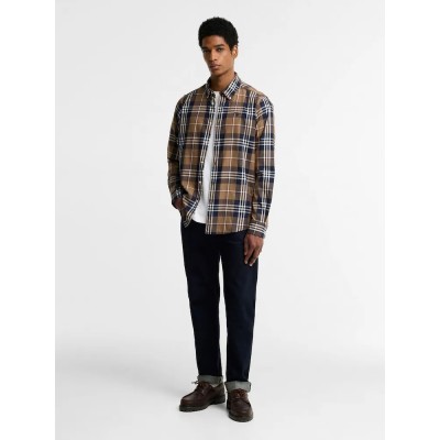 Chemise Tartan BARBOUR Camel/Bleu