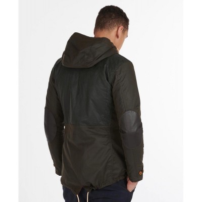 Parka doublée sherpa huilé BARBOUR Olive