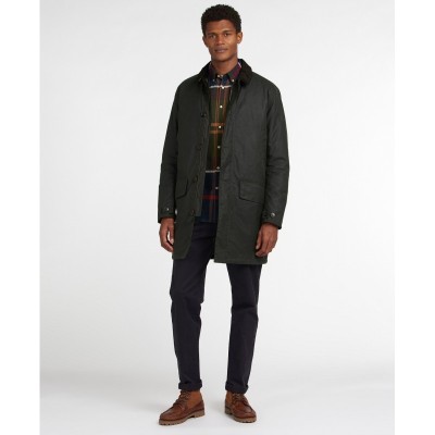 Veste huilé LONGUE WAX MAC BARBOUR Olive sage