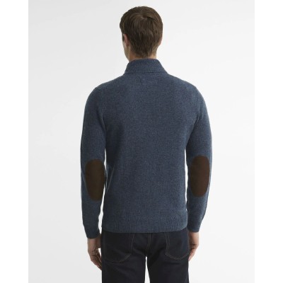 Gilet zipé+ boutons 100% LAINE BARBOUR Bleu Pétrol