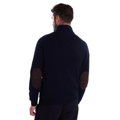 Gilet zipé+ boutons 100% LAINE BARBOUR Bleu Marine