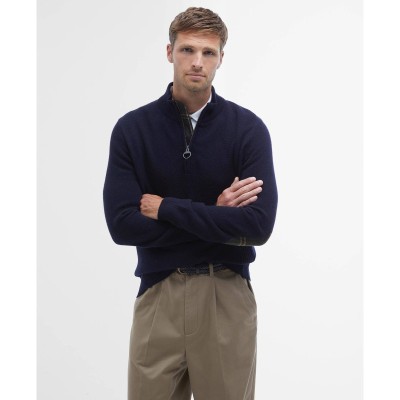 Pull Tartan 100% laine BARBOUR Bleu Marine