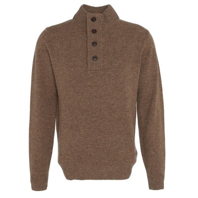 Pull boutons 100% LAINE BARBOUR Beige