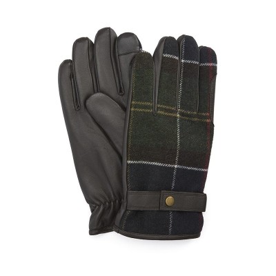 Gants cuir et tartan newbrough BARBOUR