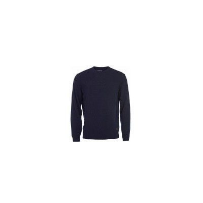 Pull coudière col rond 100% LAINE BARBOUR Bleu Marine