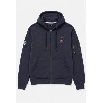 Sweat zipé ORION Patrouille de France Bleu Marine