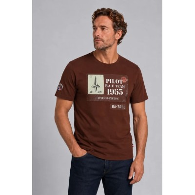 Teeshirt Monarque Patrouille de France Marron