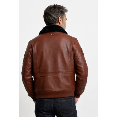 Cuir Pilote Arizona Patrouille de France Cognac