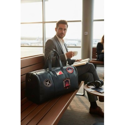 Sac voyage CUIR CORSAIR SPIDER Patrouille de France Bleu Marine