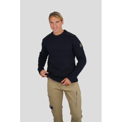 Pull 100% Coton scorpion Patrouille de France Bleu Marine
