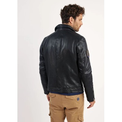 Blouson Cuir ALPHA Jaegger Patrouille de France Noir