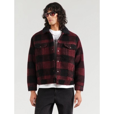 Veste sherpa carreaux LEVIS Noir / Rouge