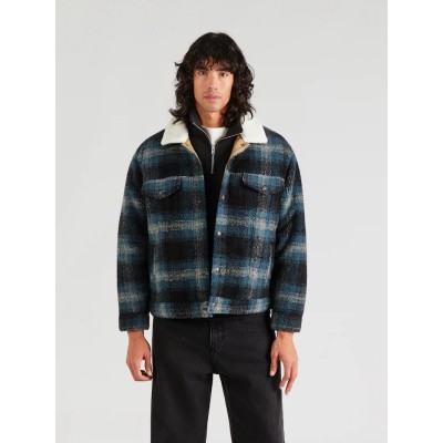 Veste sherpa carreaux LEVIS Noir / Bleu