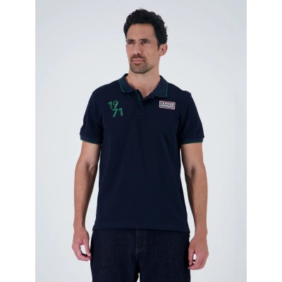 Polo Le Mans Steve McQueen Bleu Marine / Vert